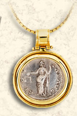 Pendant with Scale of Justice Coin